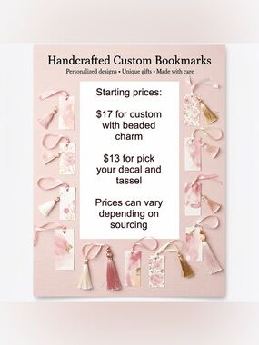 Custom handcrafted bookmarks